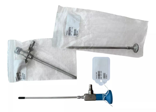 Lente Stryker 4mm 30 grados para artroscopia, con su Camisa y punzón.
